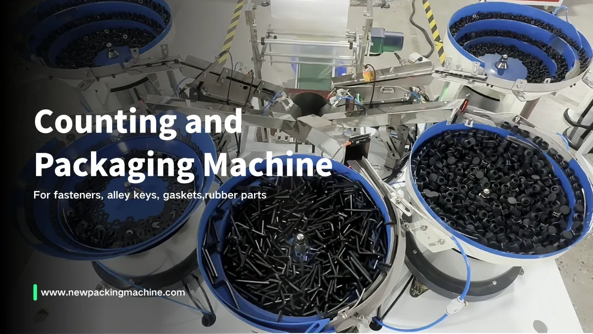 Automatic fasteners alley keys gaskets rubber parts counting packing machine