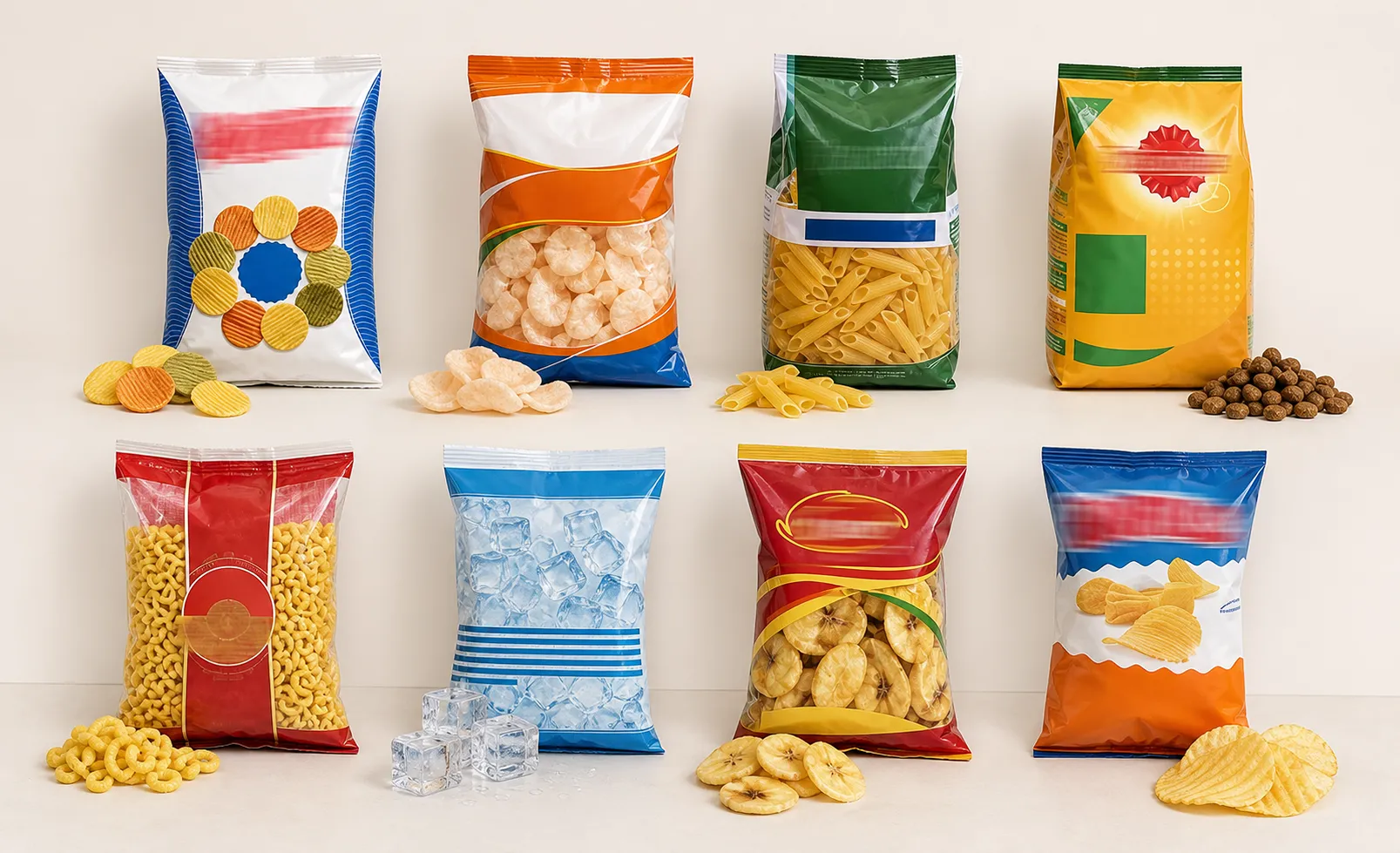 Granules and solid products suitable for VFFS packaging
