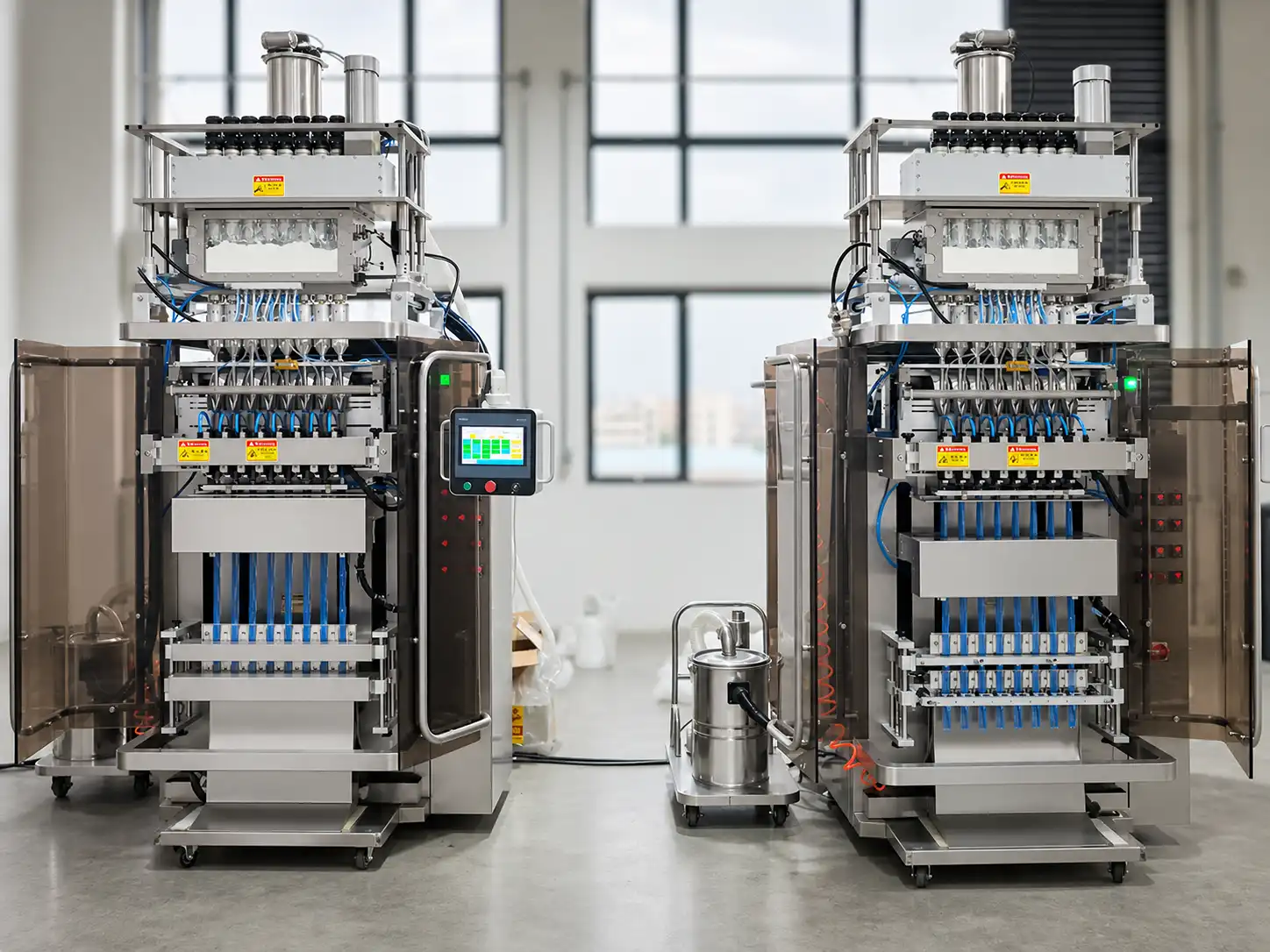 Multi-lane packing machine for sachet and stick pack production