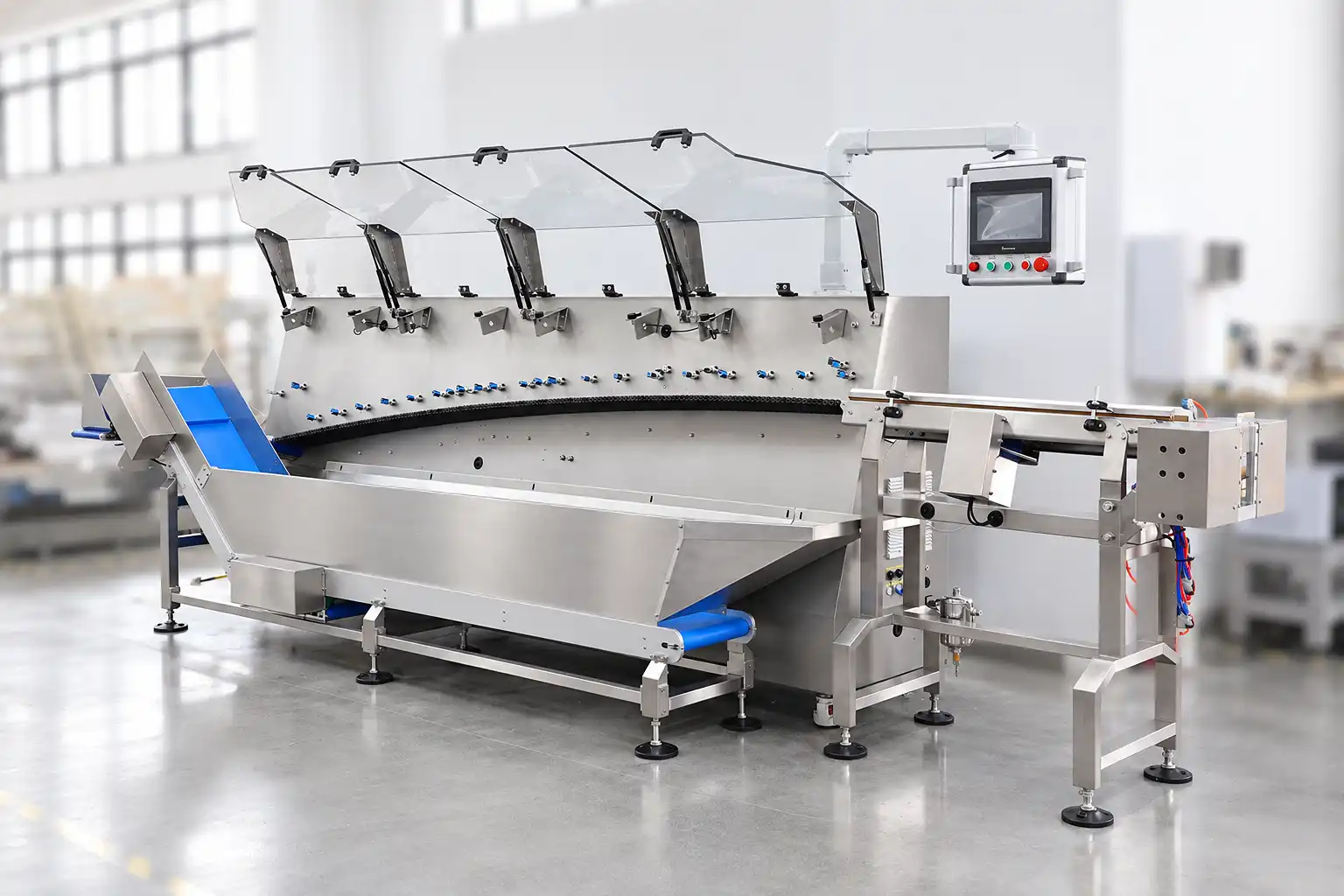 Automatic feeding, orienting and sorting machine