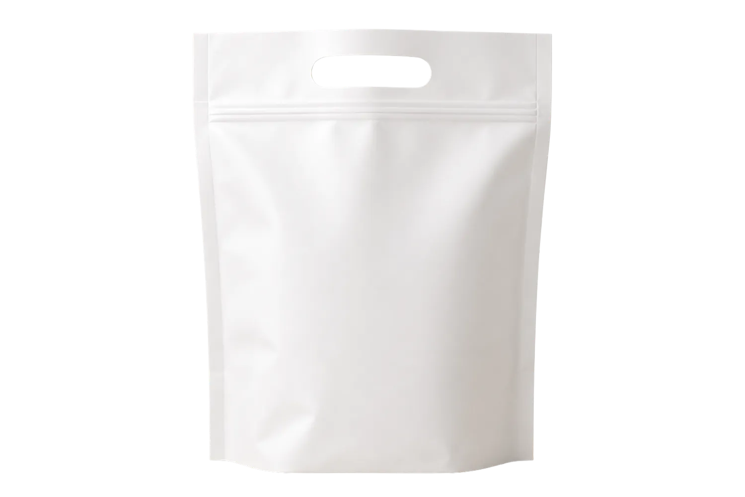 White doypack with carry handle