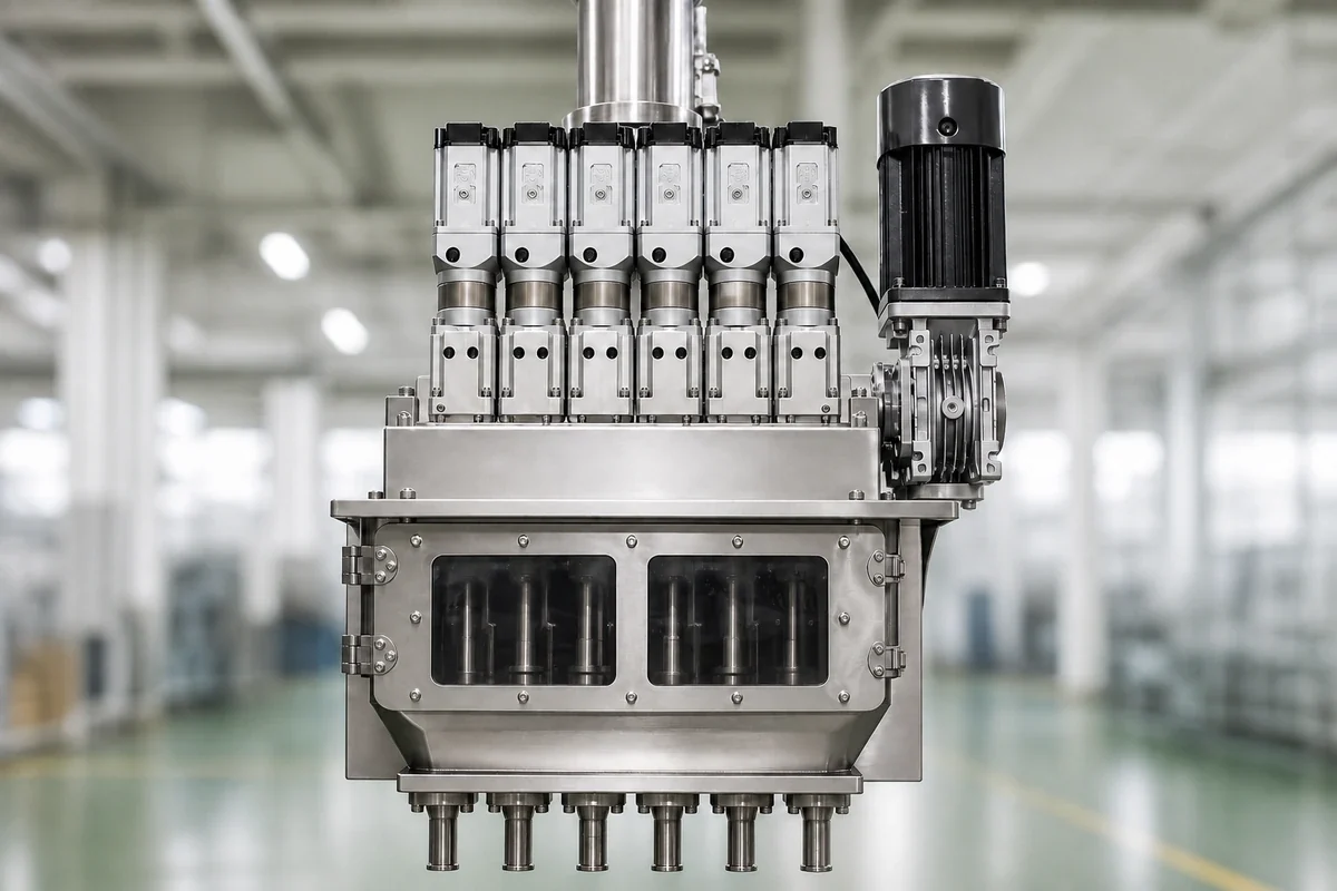 Multi-lane auger dosing system for powder packaging
