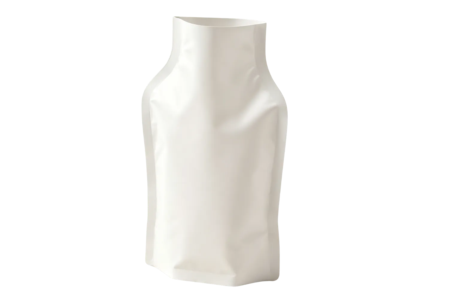 White irregular-shaped pouch
