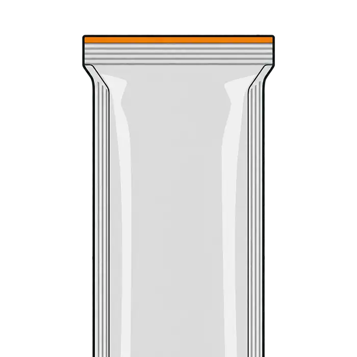 Straight cut packaging edge illustration
