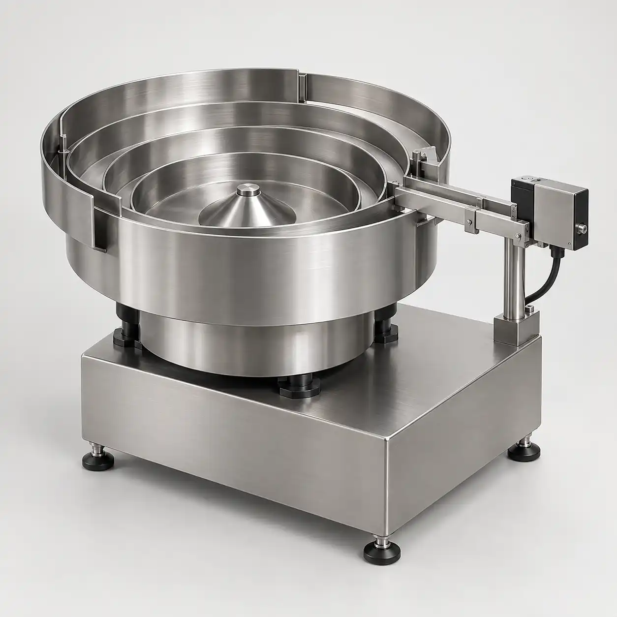Vibratory bowl feeder for orienting and feeding individual pieces