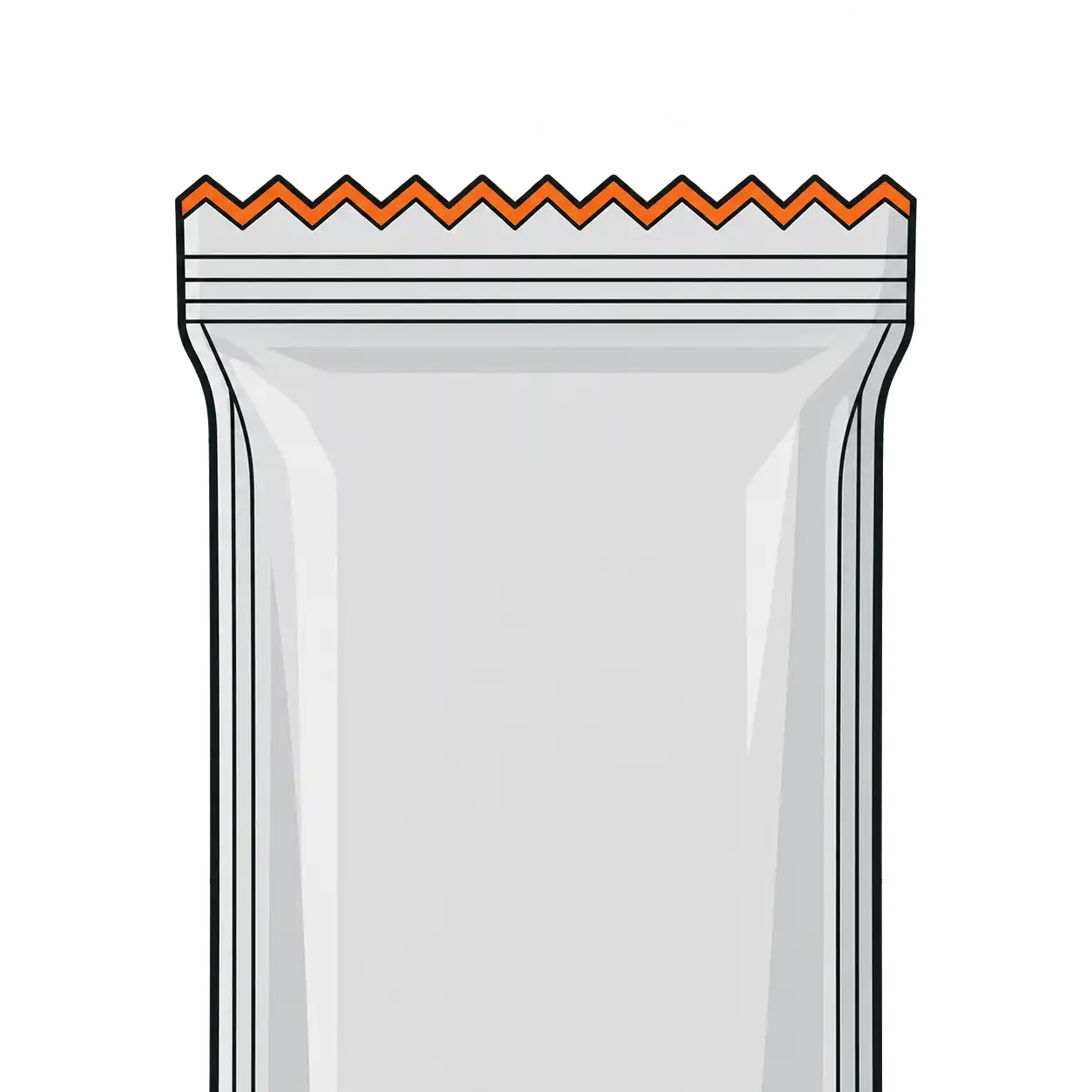 Zigzag cut packaging edge illustration